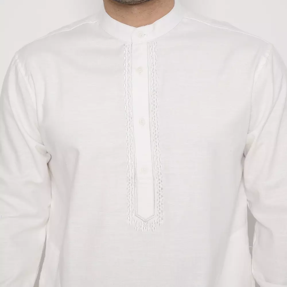 AMK Baju Koko Lengan Panjang KK FATHAN L/s White