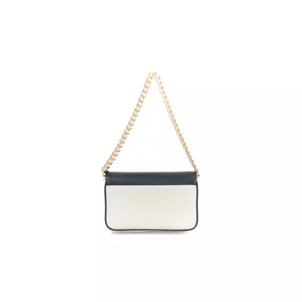 Tas MARC JACOBS J MARC HALF WHITE BLACK CHAIN SHOULDER BAG 100% ORIGINAL