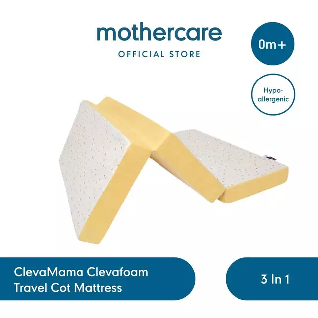 Clevamama foam 3 in hotsell 1 travel cot mattress