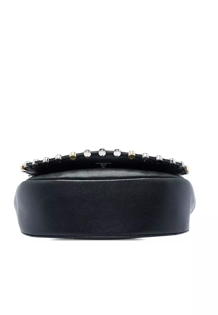 Pre-Loved Chanel Small Quilted Lambskin Studded Bubble Flap