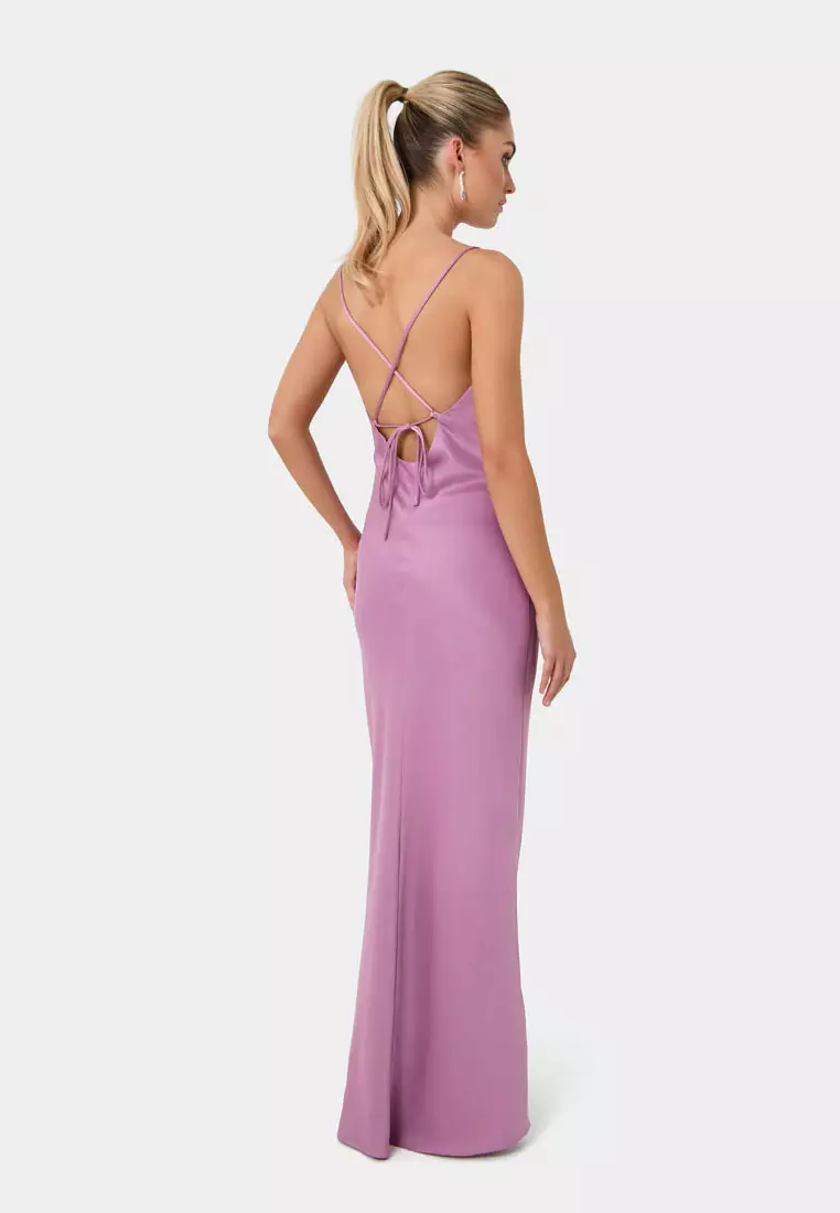 sachin and babi light blue dress Dubai Nights Backless Maxi Dress - Mocha