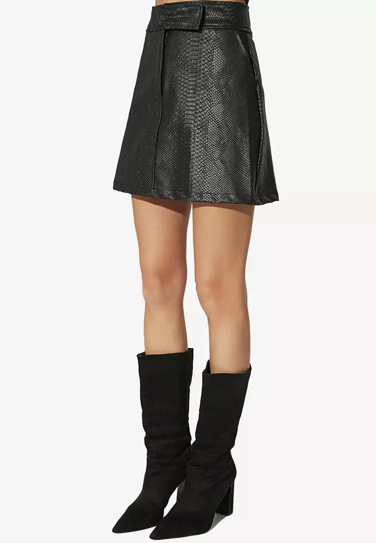 Buy Trendyol Leather Look Skirt Online