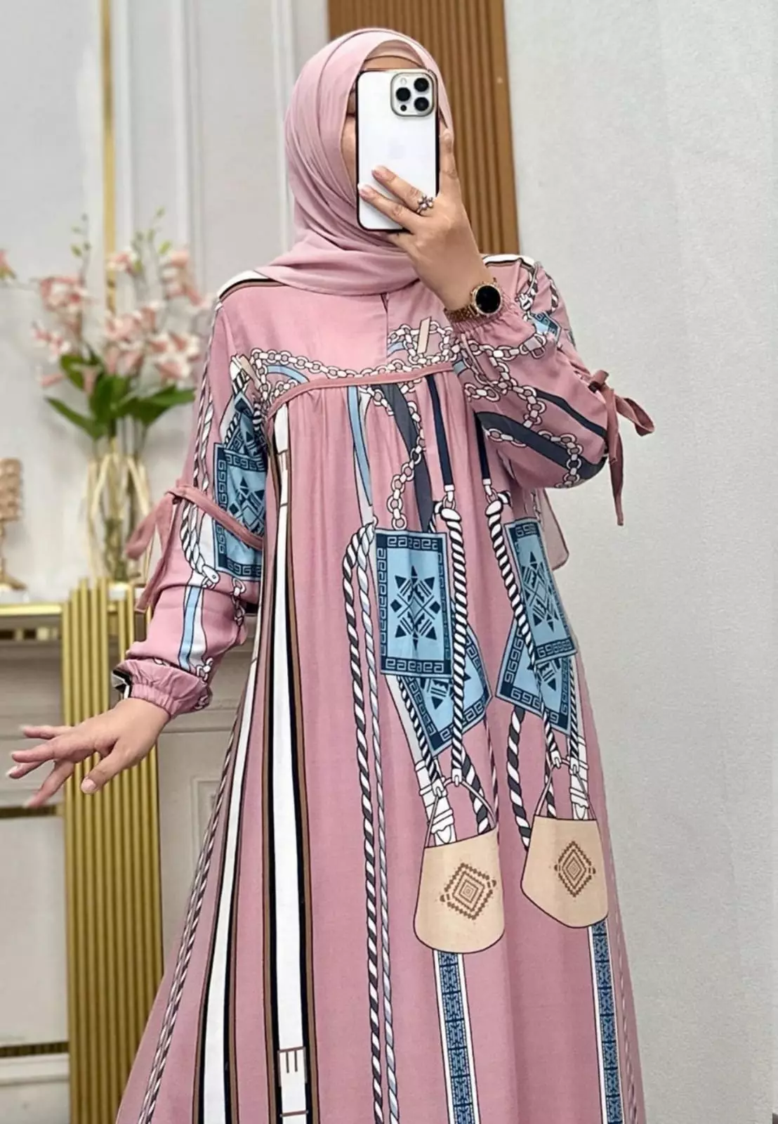 Dress Avhina Pink | Long Dress | Gamis Modern Premium NAN