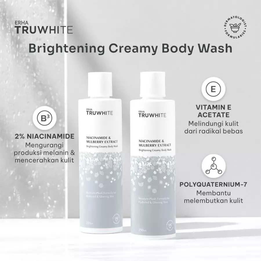 ERHA Truwhite Niacinamide & Mulberry Extract Brightening Creamy Body Wash