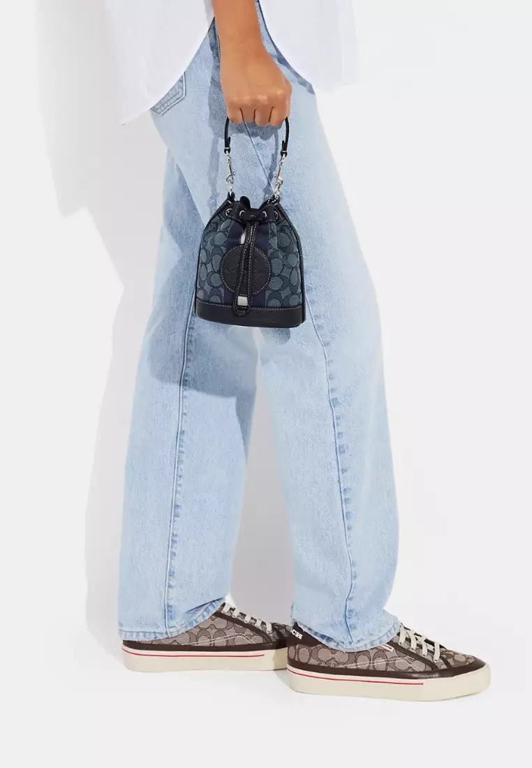 Jual Coach Mini Dempsey Bucket Bag In Signature Jacquard With