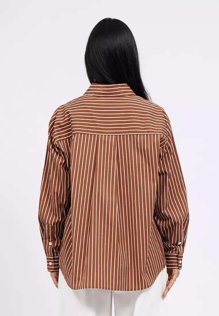 Stripes Shirt with Floral Details