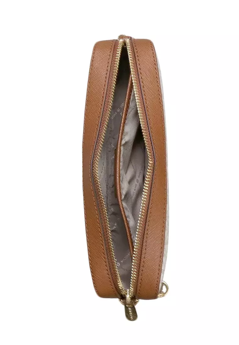 Jet Set Signature Large East West Crossbody - Vanilla