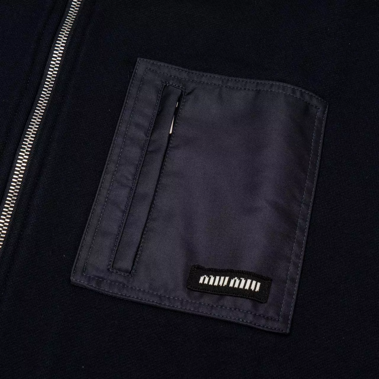 Zippered Fleece Jacket Navy