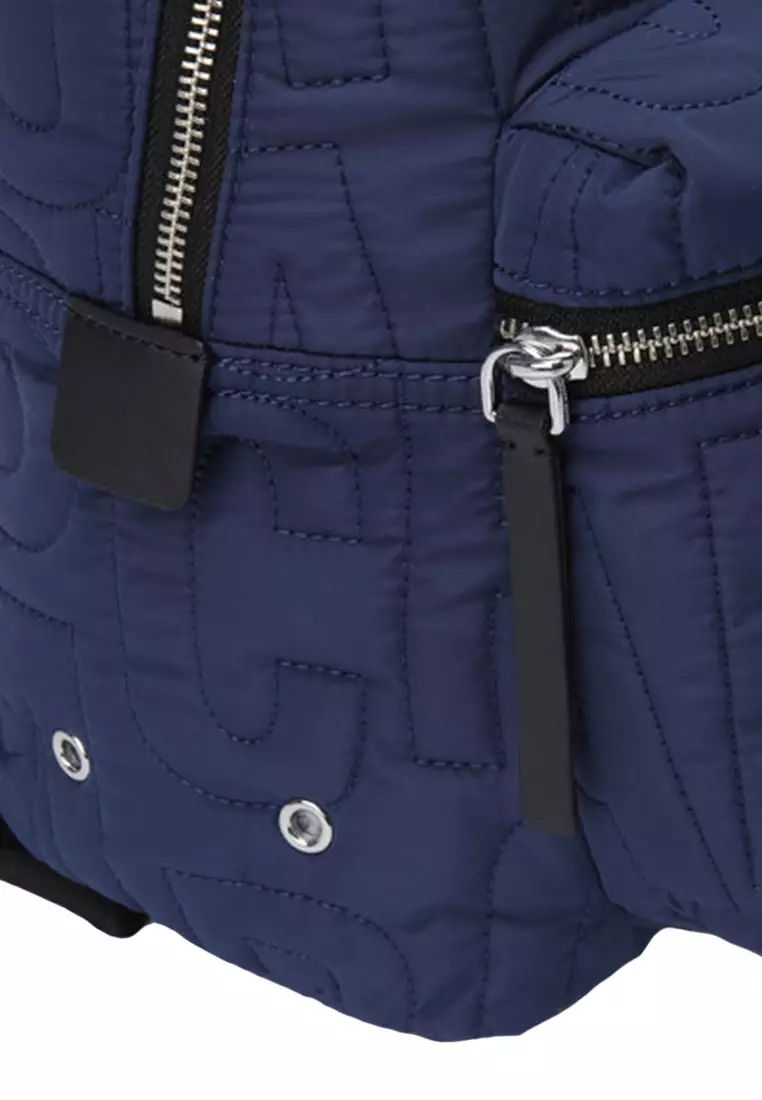 Nylon Jumbled Logo Workwear Backpack Bag in Azure Blue 4S4HBP001H02