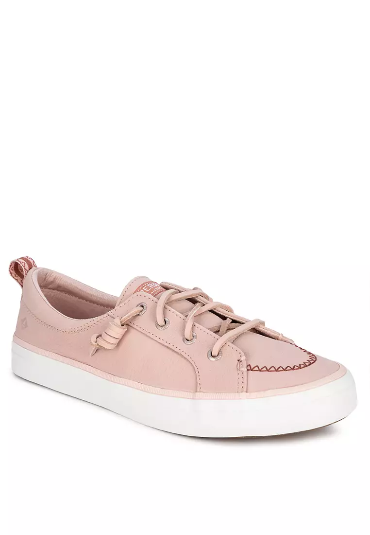 Buy Sperry Women's Crest Vibe Washable Leather Sneaker Blush 2024 ...
