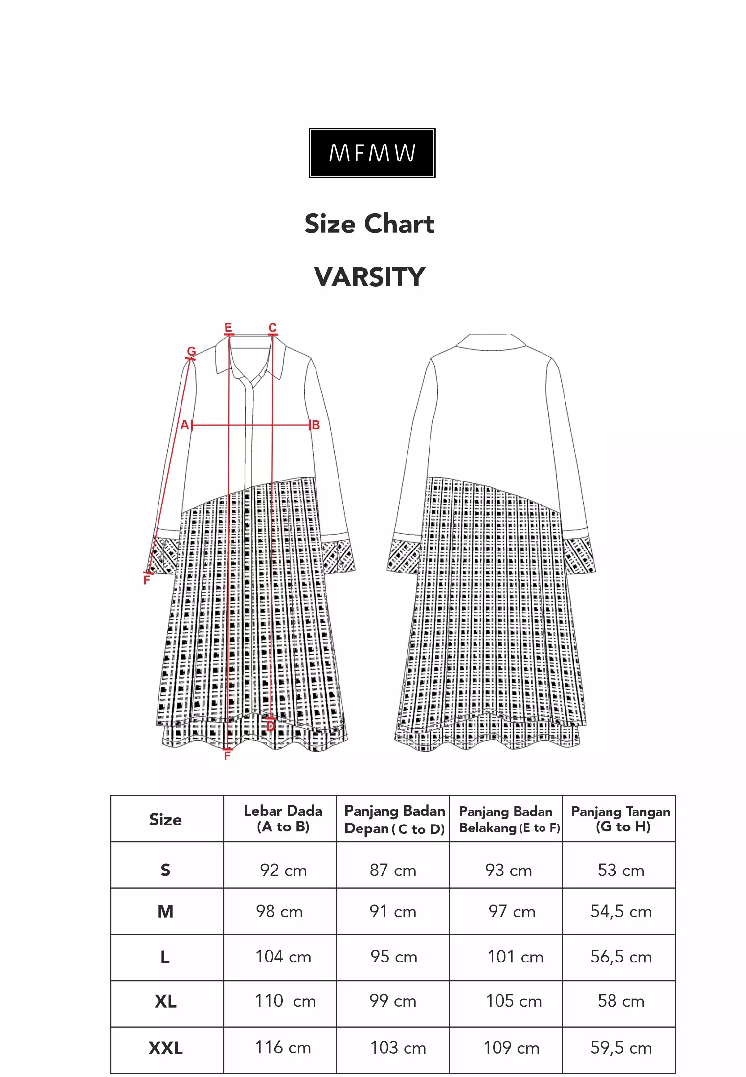 MFMW Varsity Tunik Peach Motif Kotak