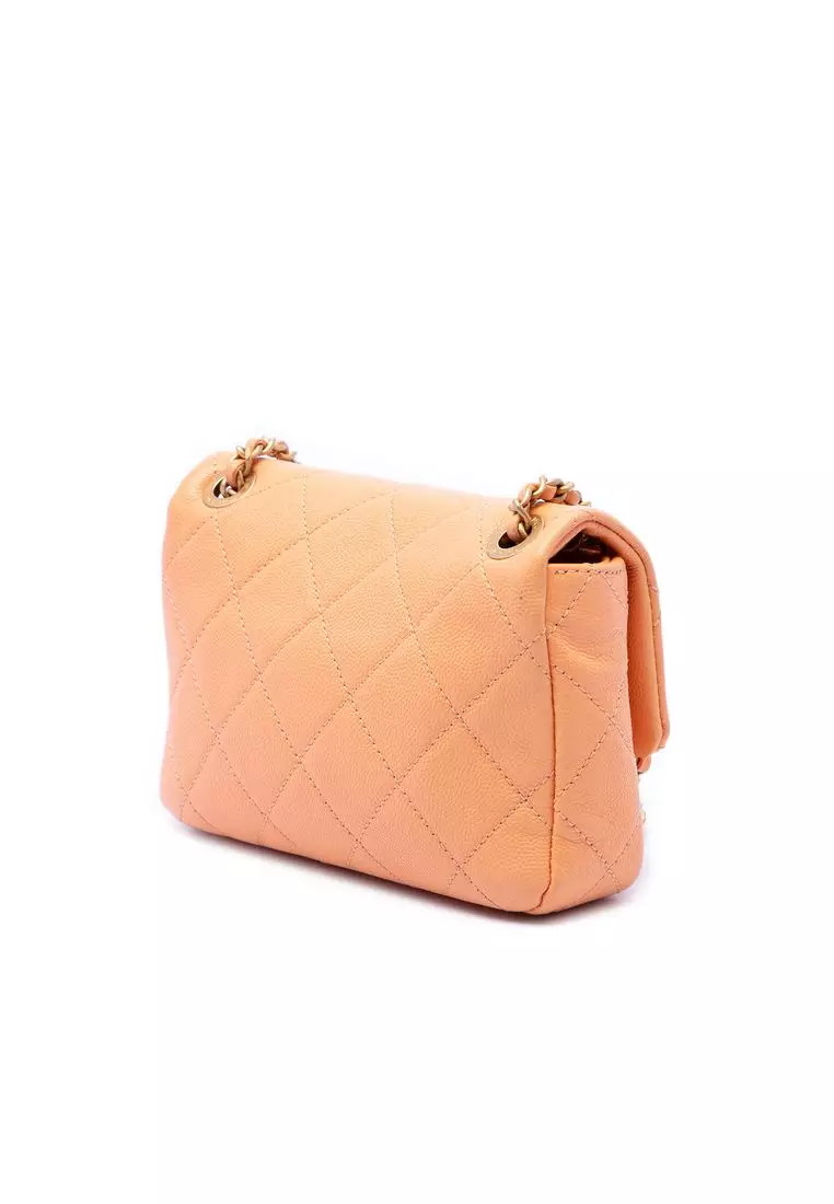 Pre-Loved Chanel Mini Cc Quilted Caviar Single Flap