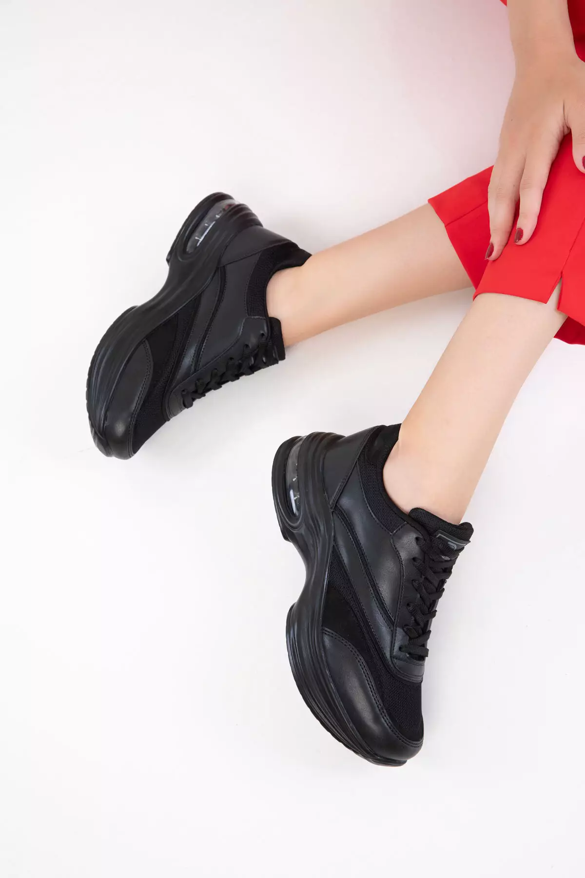 Black-Black Women's Sneaker 20763