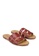 Compania Fantastica 紅色 鱷魚紋繞帶涼鞋 85296SH72F8A3FGS_2