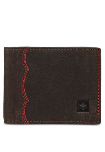 Lumberjacesprit holdingsks 暗紋對折皮夾, 飾品配件, 皮革
