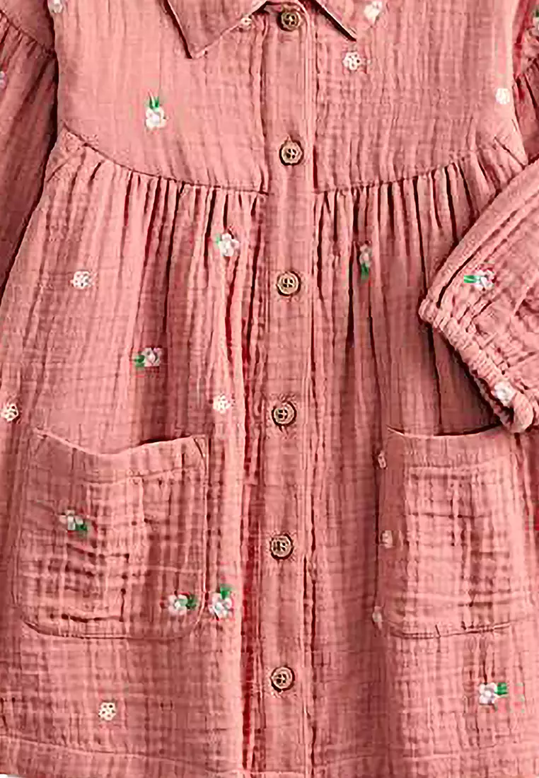 Pure Cotton Embroidered Double Cloth Dress