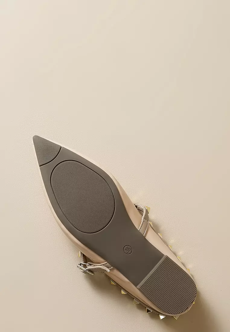 3CM 內增高鉚釘搭帶穆勒鞋 WW8916-6