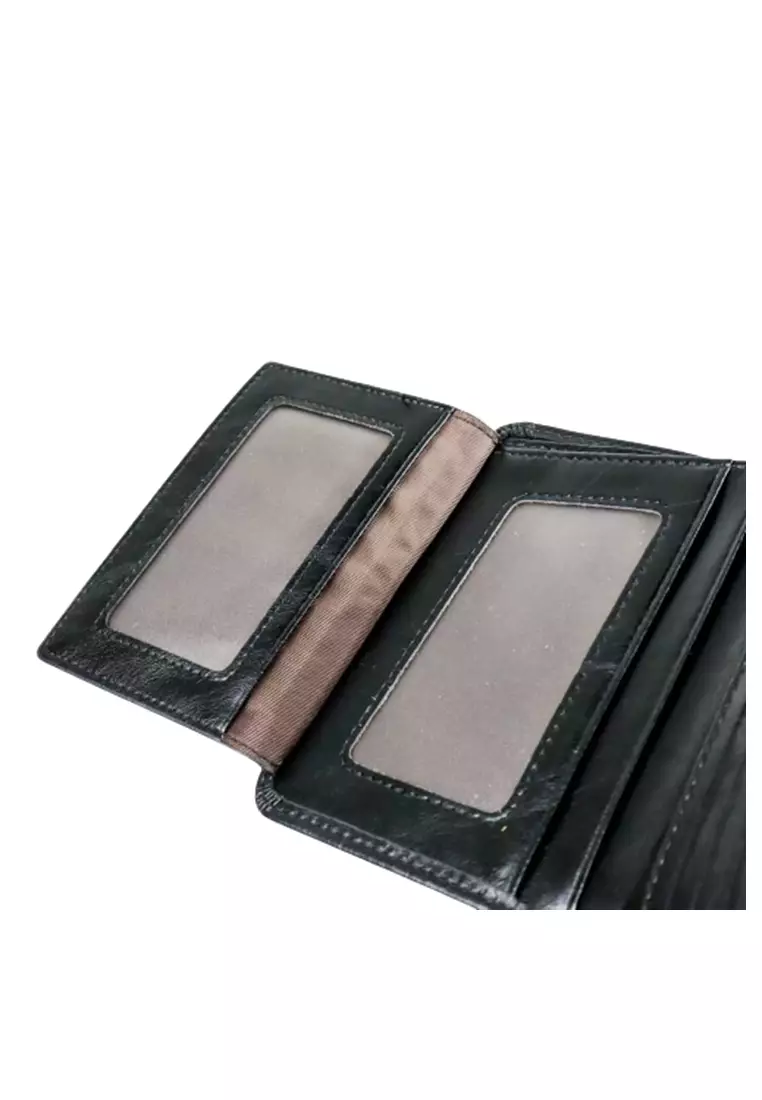 Berkly Dompet Pria Model Vintage Bahan Kulit Many Slot ORIGINAL - Black