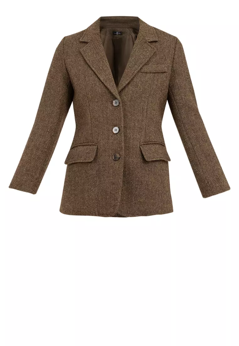 Herringbone Blazer Jacket