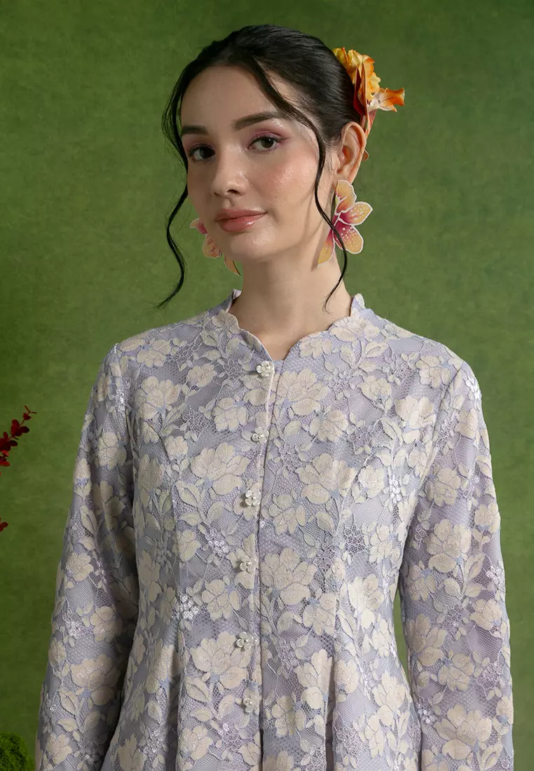 Dewi Peplum Top with skirt set