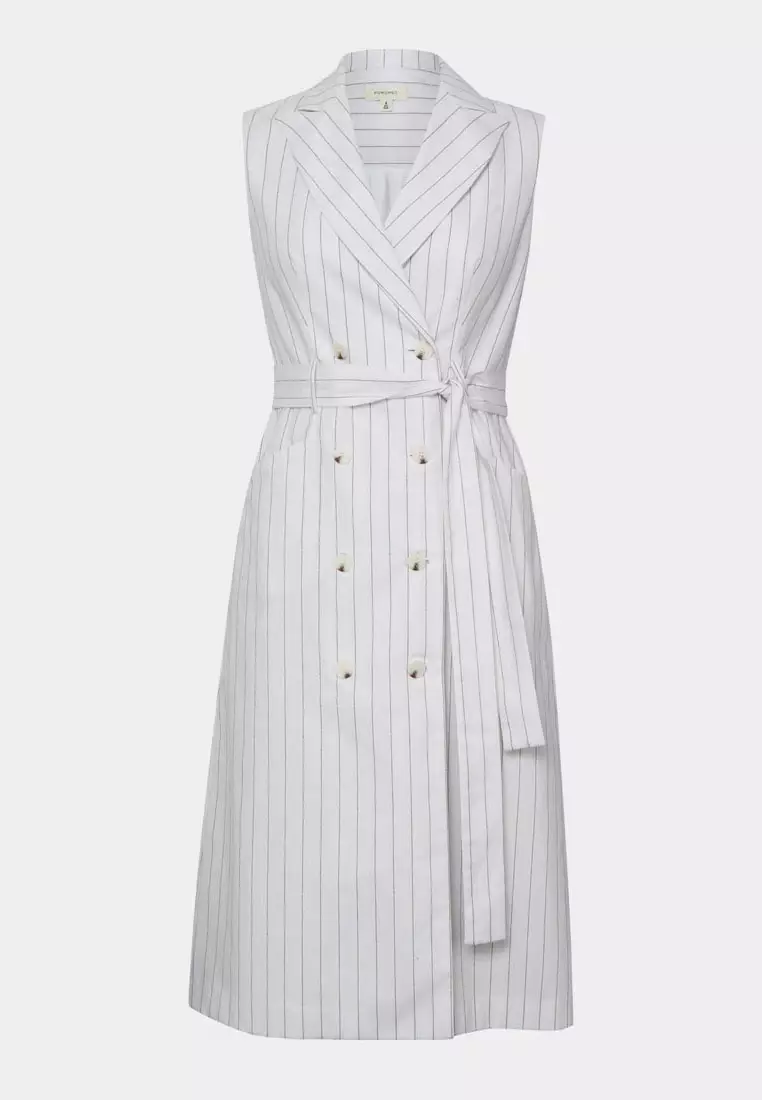Ria Stripe Cotton Blend Dress