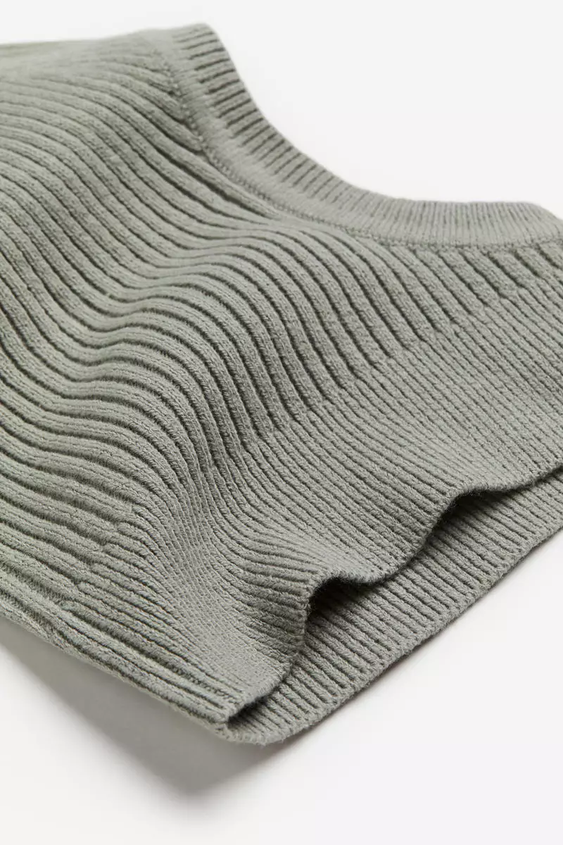 Rib-knit balaclava