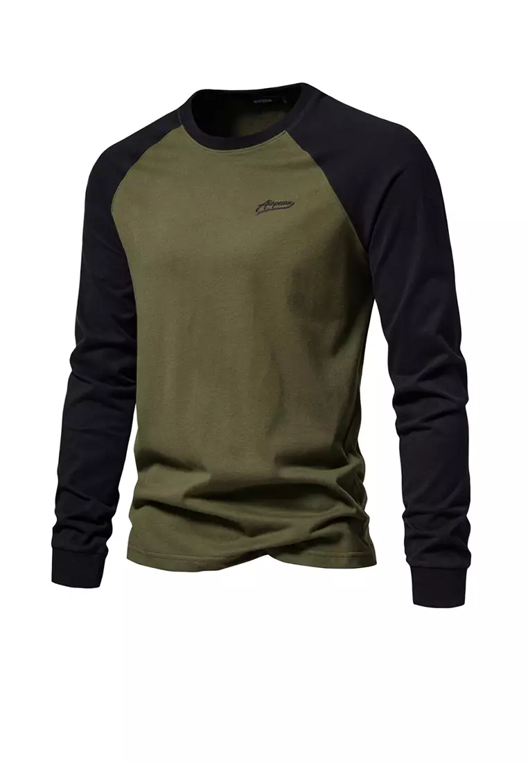 Contrast-color Embroidered T-shirt‌ AX-TS2017