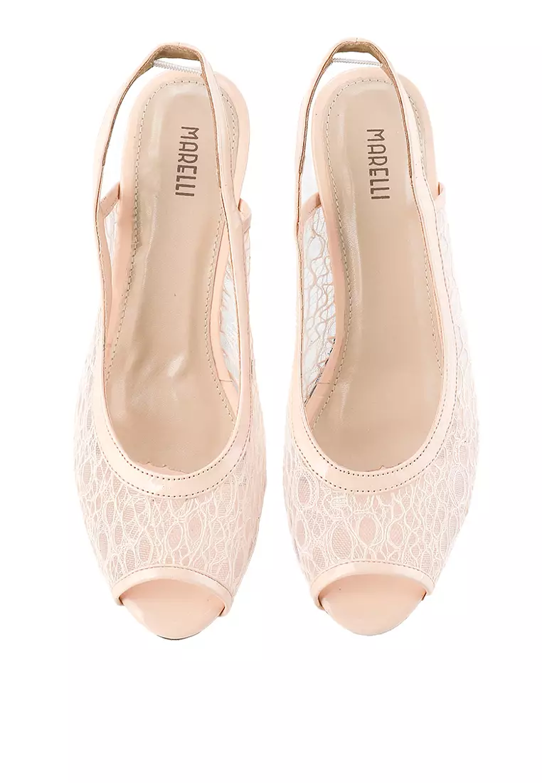 Beatrix Sepatu Sandal Wanita Mesh Hak Tahu 5  cm - Salem