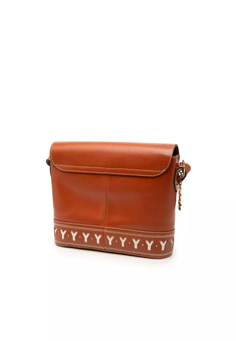 Pre-Loved Saint Laurent Calfskin Y Cut Out Shoulder Bag