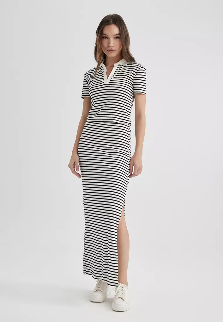 Polo Neck Ribbed Camisole T-Shirt