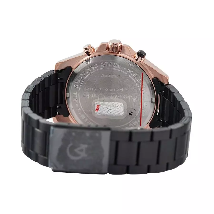Alexandre Christie 6667 Rantai Hitam Rosegold Cowok