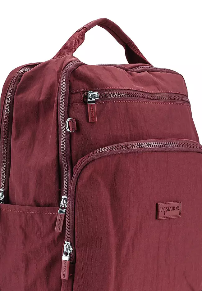 Crinkled Nylon Backpack