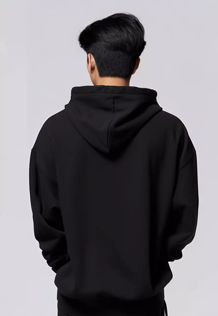 MOB10 Hoodie Oversize ScubaLux "keep pushing" hitam