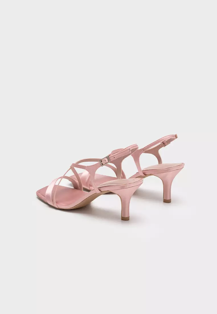 CLOUDFOAM STRAPPY SQUARE TOE MID HEEL SANDAL