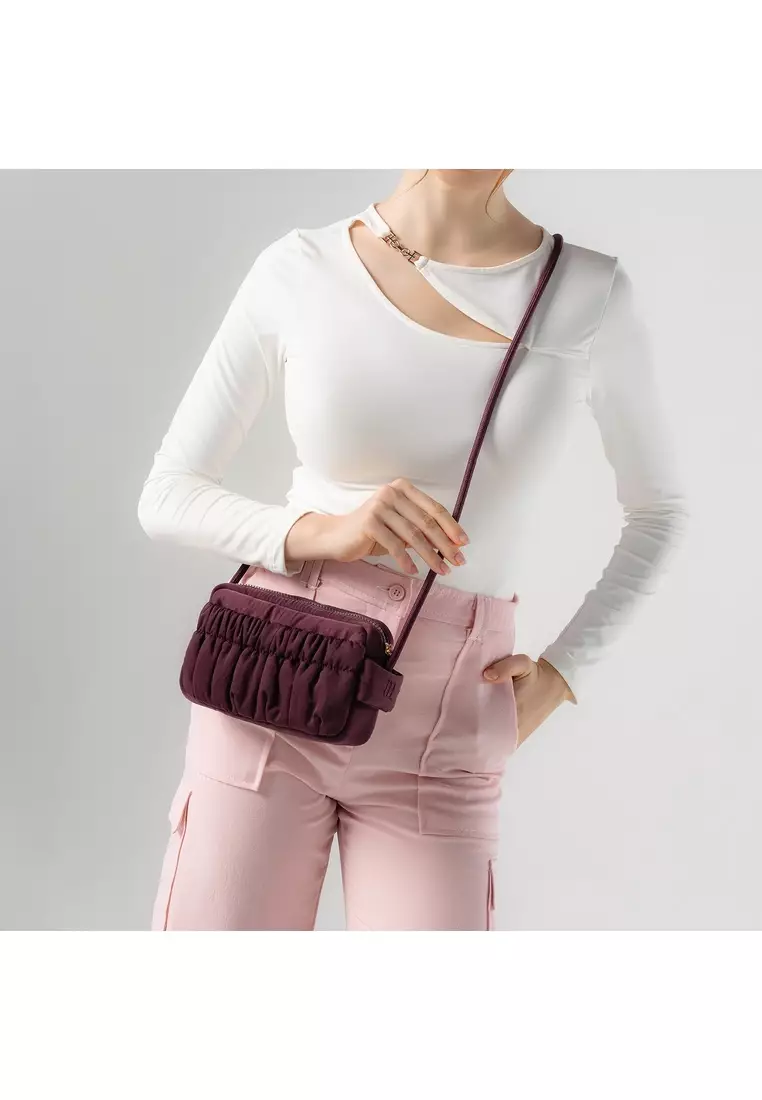 Poofah Crossbody Bag - Blood Red