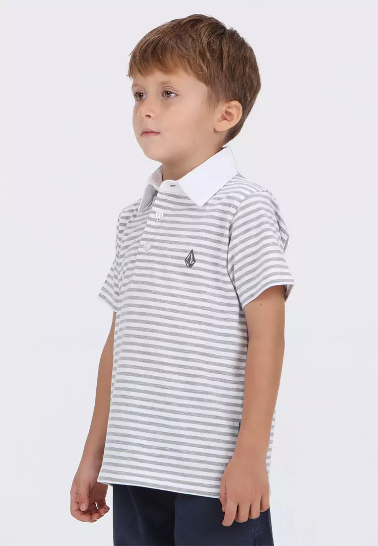 KPL TYPSY STRIPY SHORT SLEEVE POLO WHITE
