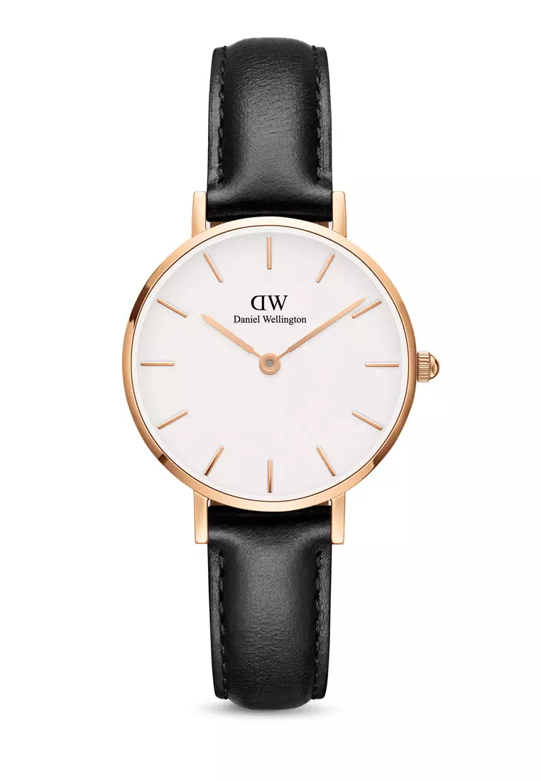 Petite Sheffield 28mm Watch White dial Leather strap Rose Gold Female watch Ladies watch Watch for women DW