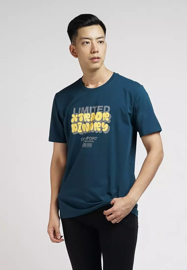 XTRAORDINARY T-Shirt Cotton Spandex Pria 48090