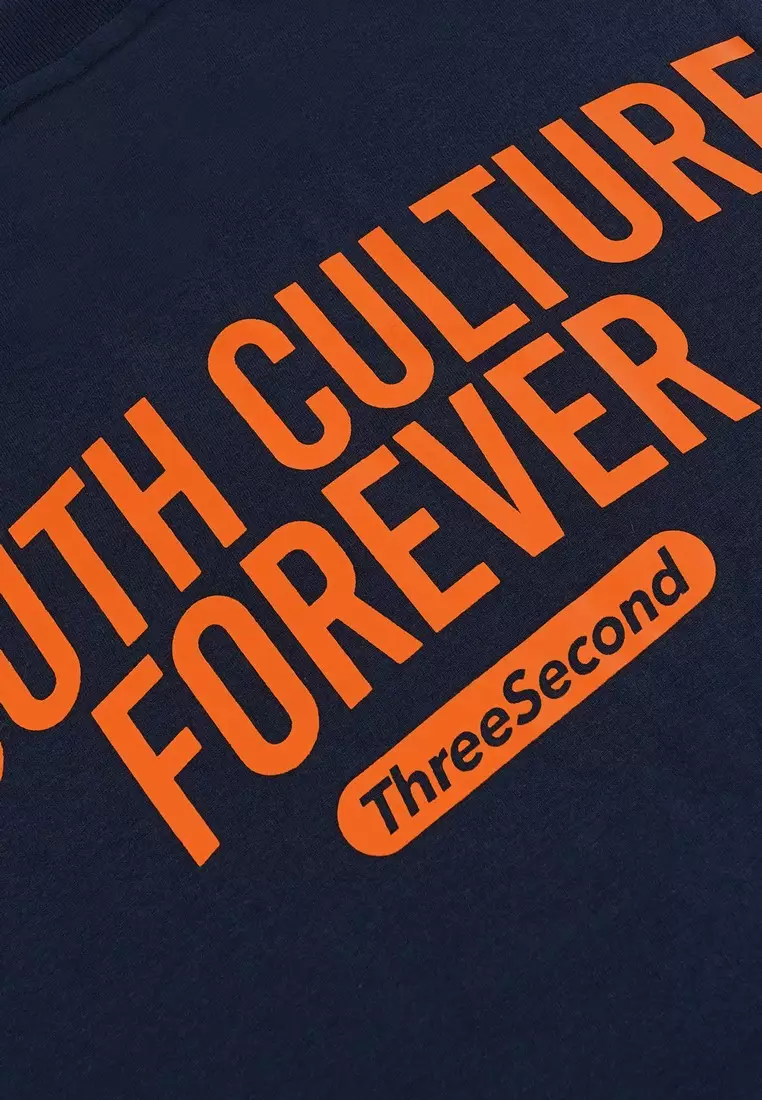 3Second Men's T-Shirt Short Sleeve Regular Fit Cotton Youth Culture OL-C400525