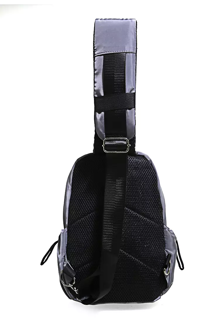 Roger Tas Selempang Pria Shoulder Bag Water Resistant Large Compartment Material Nylon ORIGINAL - Gray