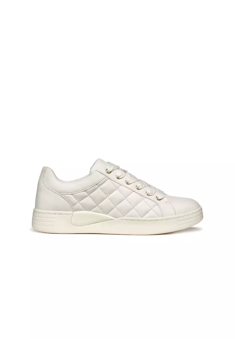 Buy Geox GEOX Ladies Lauressa Low Top Sneakers White Light Sand