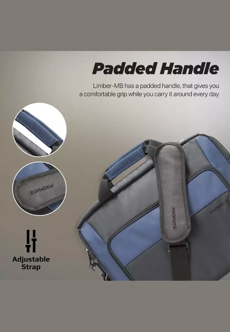 Buy Promate LimberMB Black Sleek Comfort™ 15.6" Laptop Messenger Bag