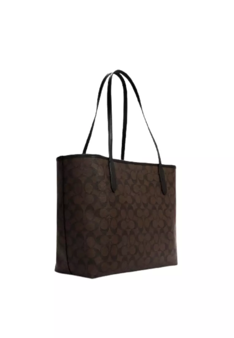 Coach signature avenue tote deals