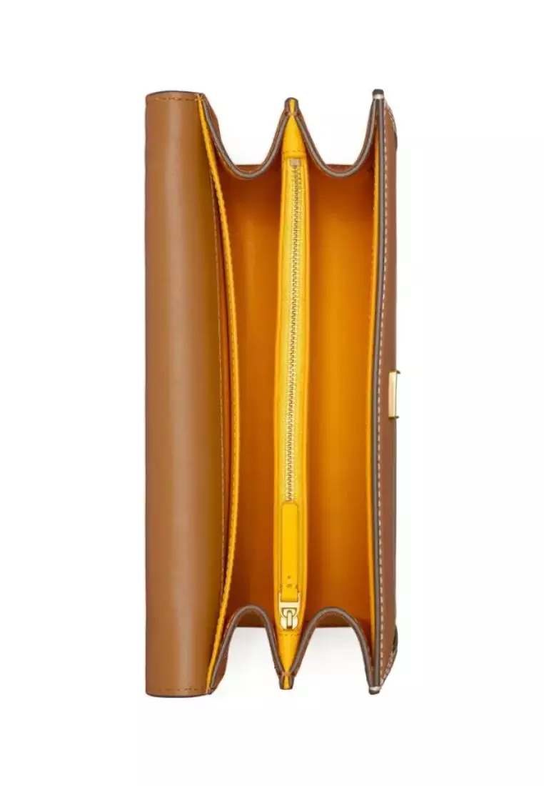 Tory Burch T Monogram Leather Shoulder Bag Moose