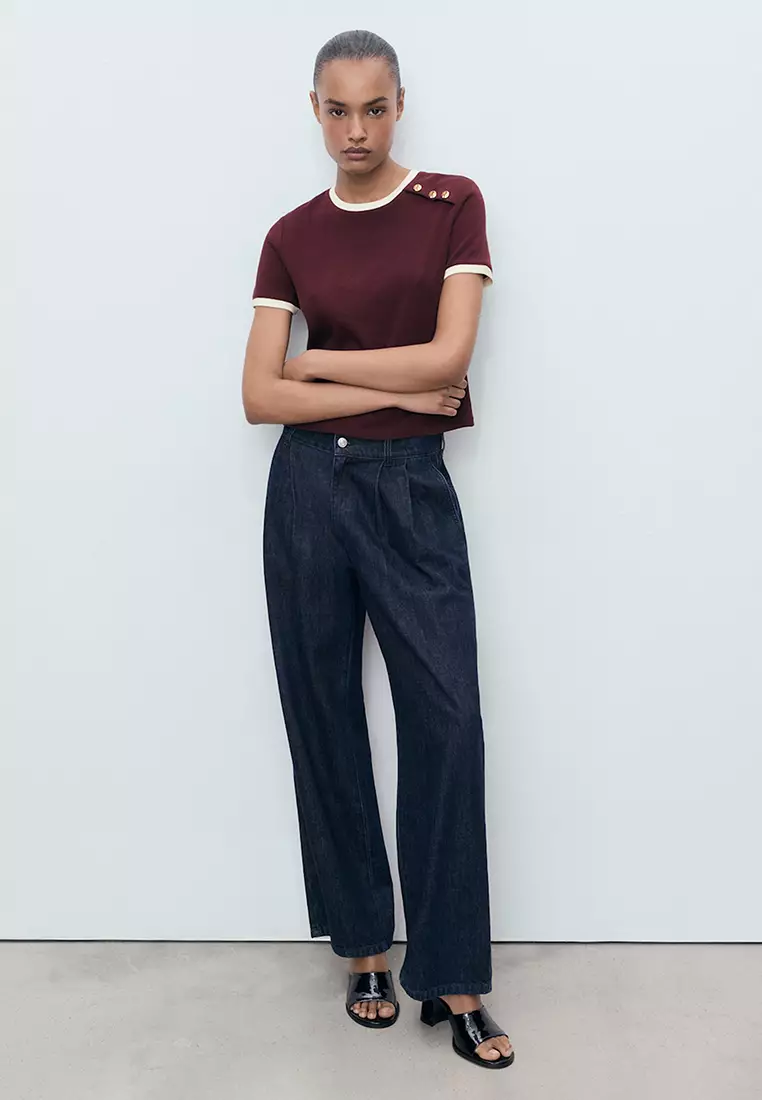 Buttoned Cotton T-Shirt