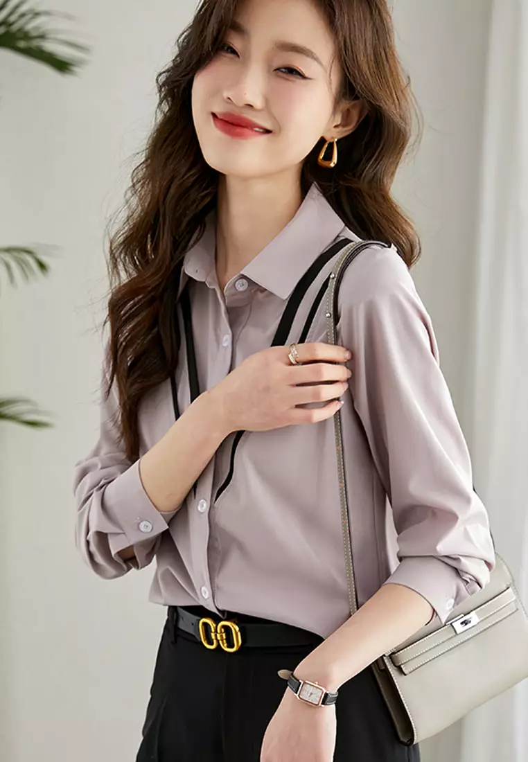 Purple Long Sleeves Shirt