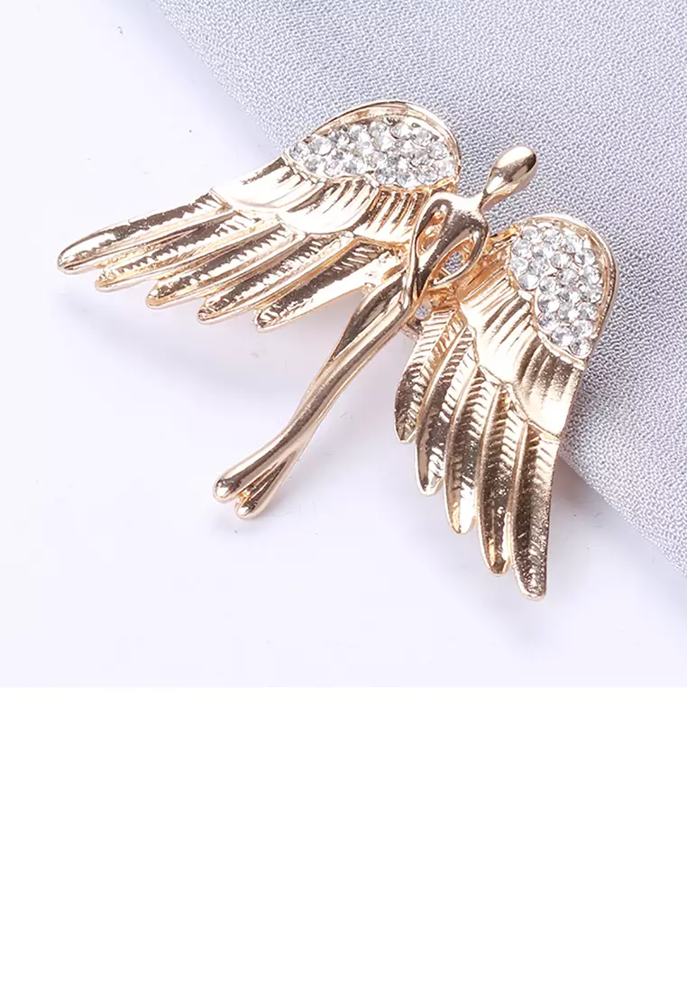 Gold angel hotsell brooch