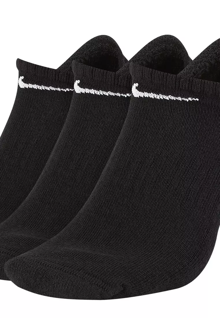 Unisex Everyday Cushioned Training No-Show Socks (3 Pairs)