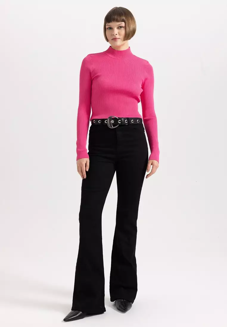 Crossover Open Back Knit Top