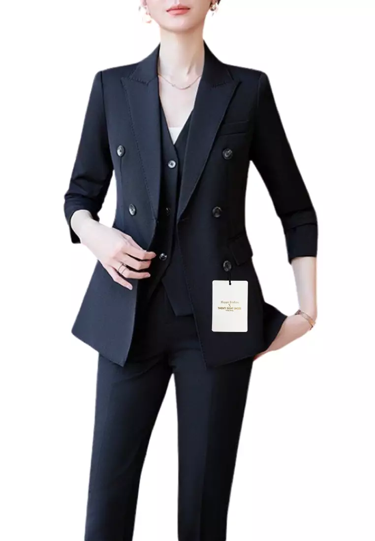 優雅時尚通勤西裝3件套裝 YGH-EM6612set-1